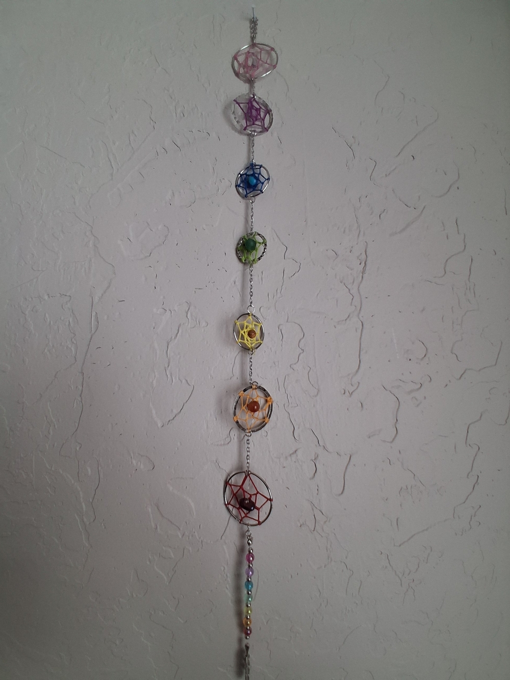 Handcrafted Chakra Dreamcatcher Wall Hanging- Multicolor